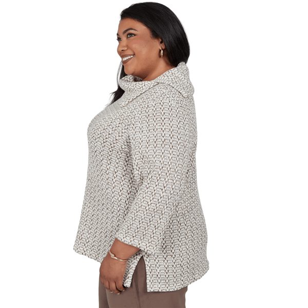 Plus Size Alfred Dunner Luxe Be A Lady Cowl Neck Sweater