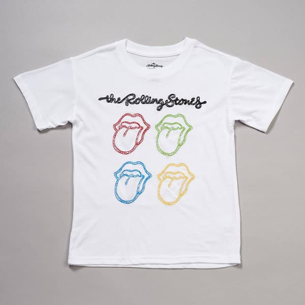 Girls (7-16) The Rolling Stones Short Sleeve Embroidered Logo Tee
