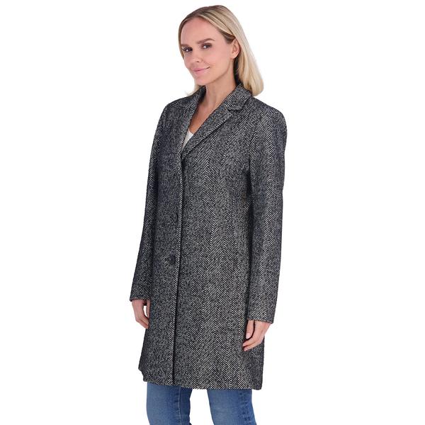 Womens Calvin Klein Single Breasted Walker Coat