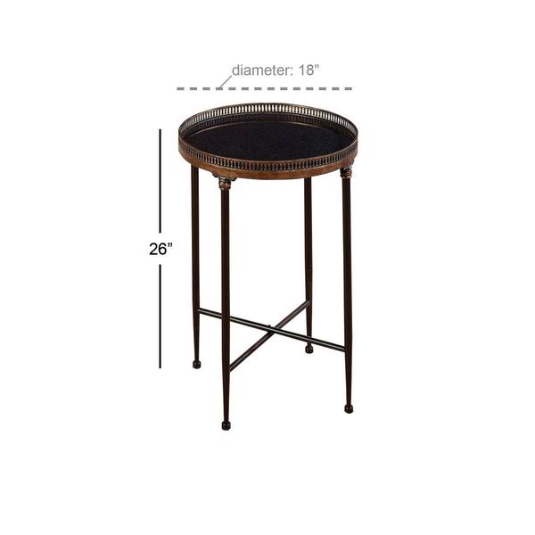 9th & Pike® Black Metal Traditional Accent Table