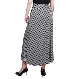 Womens NY Collection Pull On Geometric Maxi Skirt