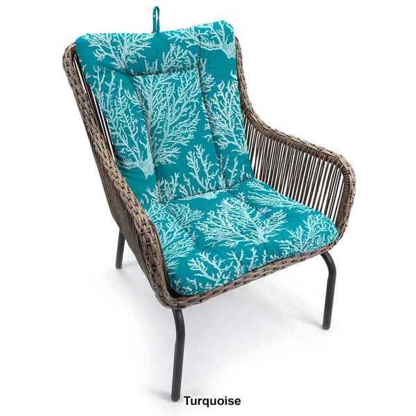 Jordan Manufacturing Seacoral Coastal High Back Chair Cushion