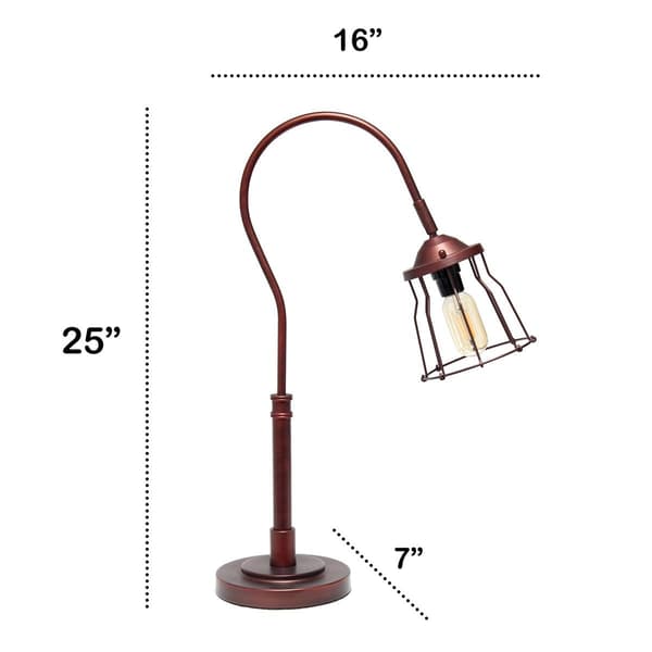 Lalia Home Studio Loft Rustic Caged Shade Table Lamp