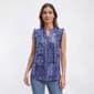Petite Emily Daniels Sleeveless Foil Paisley Patchwork Blouse - image 1