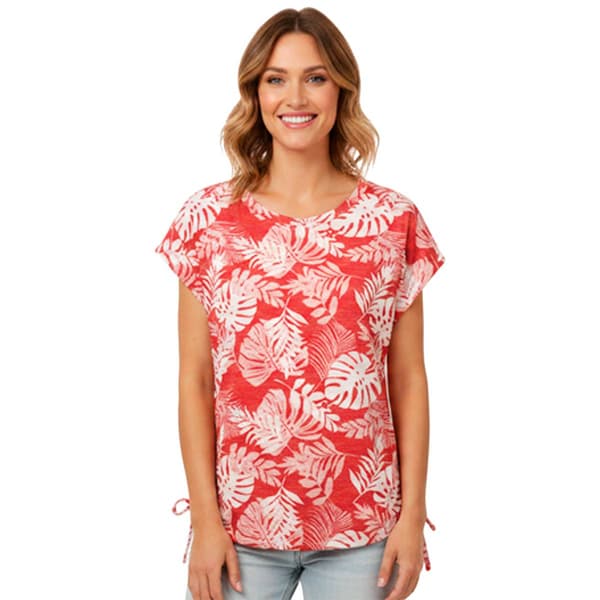 Plus Size French Laundry Short Dolman Sleeve Tropical Blouse
