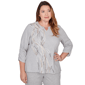 Plus Size Alfred Dunner Comfort & Joy Metallic Swirl Embroidered - image 1