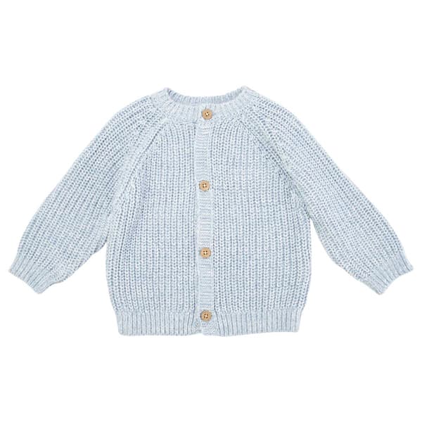Baby Boy &#40;NB-12M&#41; Rock A Bye Baby Hello Cardigan Sweater - Blue - image 