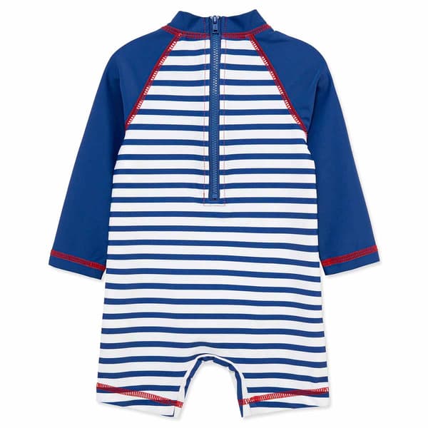 Baby Boy (6-24M) Little Me® Stripe Crab Rashguard Swimsuit