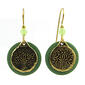 Silver Forest Gold-Tone Tree of Life on Disc Earrings - image 1
