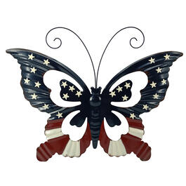 Metal Patriotic Hanging Butterfly