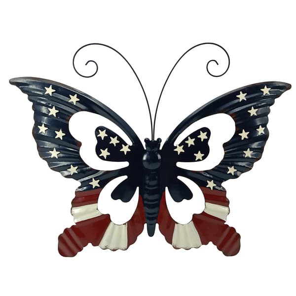 Metal Patriotic Hanging Butterfly - image 