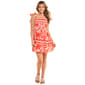 Juniors Crystal Doll Tie Shoulder Floral Smock Tier A-Line Dress - image 2
