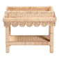bali & pari Weyman Scalloped Rattan End Table with Tray Top - image 3