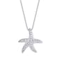 Gianni Argento Silver Diamond Starfish Pendant Necklace - image 1