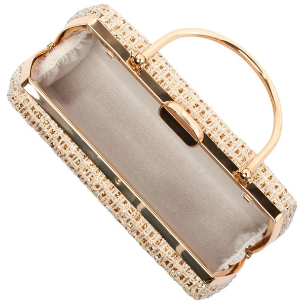 D''Margeaux Sparkle Straw Frame Evening Bag