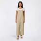 Juniors Hunter & Brown Tie Shoulder Linen Blend Jumpsuit - image 1