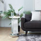 9th & Pike® Silver Wood Glam Pedestal Table - image 8