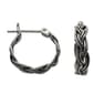 Marsala Fine Silver Plated Braided Hoop Earrings - image 1