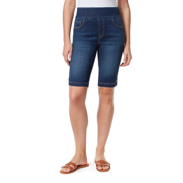 Womens Gloria Vanderbilt Amanda Pull On Denim Bermuda Shorts - image 