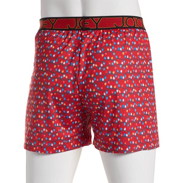 Mens Jockey Microfiber Christmas Lights Boxer Briefs - Red