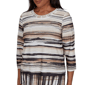 Petite Alfred Dunner Travel Advisory Scratched Stripe Blouse - image 5