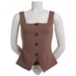 Juniors 21 Saints Ponte Square Neck Button Front Vest - image 1