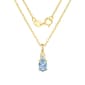 March Birthstone Simulated Aquamarine & Cubic Zirconia Pendant - image 1