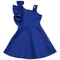 Girls (7-16) Bonnie Jean One Shoulder Scuba Skater Dress - Royal - image 2
