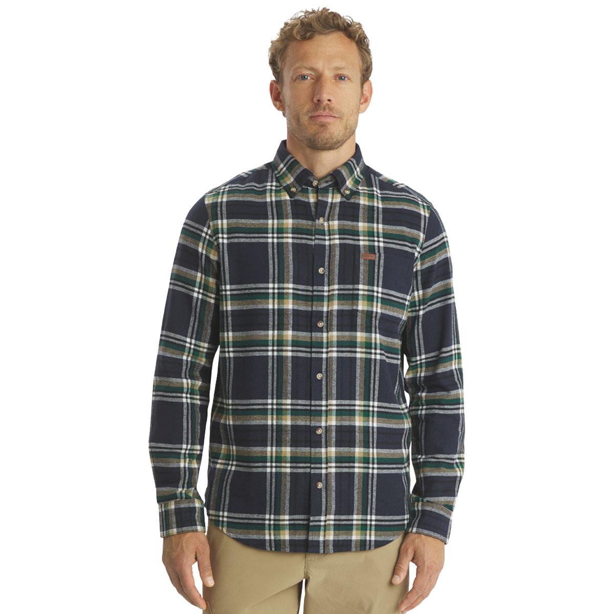 Mens Big & Tall LANDS'' END(R) Campside Flannel Shirt - Angel Blue