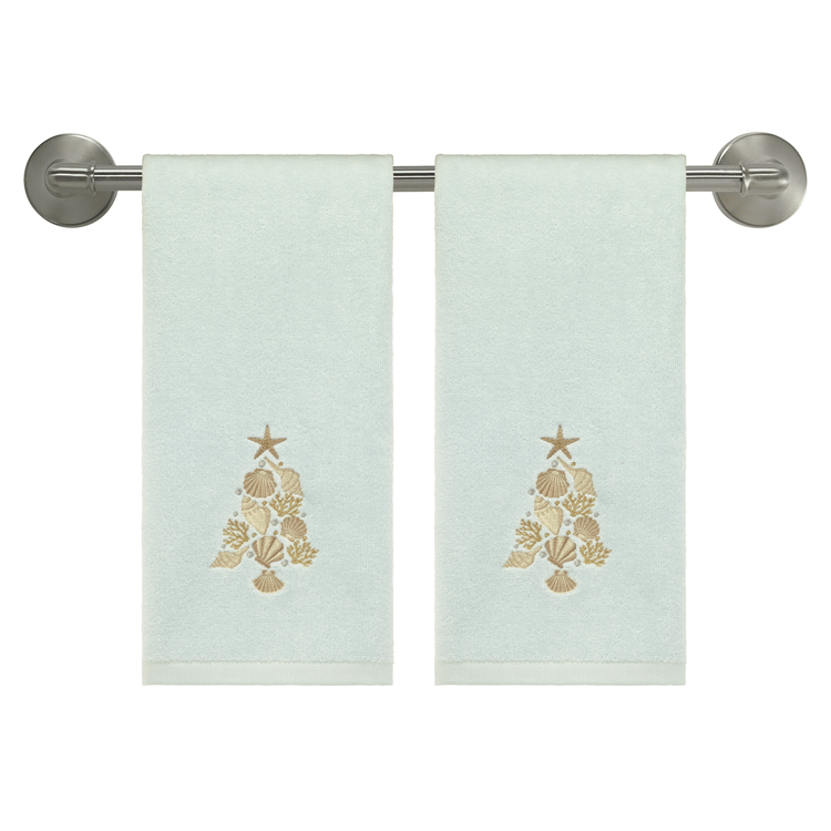 Avanti Shell Tree 2pk. Hand Towel Set