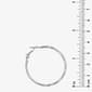 Forever New Sterling Silver Diamond Cut Clutch Hoop Earrings - image 3