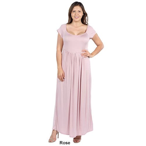 Plus Size 24/7 Comfort Apparel Cool Drink Maxi Dress