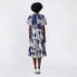 Womens Mlle Gabrielle Short Puff Sleeve Floral Tier Midi Dress - image 2