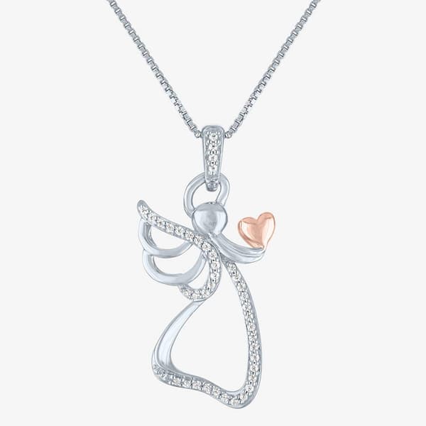 Nova Star(R) Two-Tone 1/10ctw. Lab Grown Diamond Angel Pendant