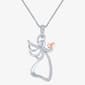 Nova Star(R) Two-Tone 1/10ctw. Lab Grown Diamond Angel Pendant - image 1