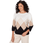 Womens Alfred Dunner Seville Stud Embellishment Argyle Sweater - image 3