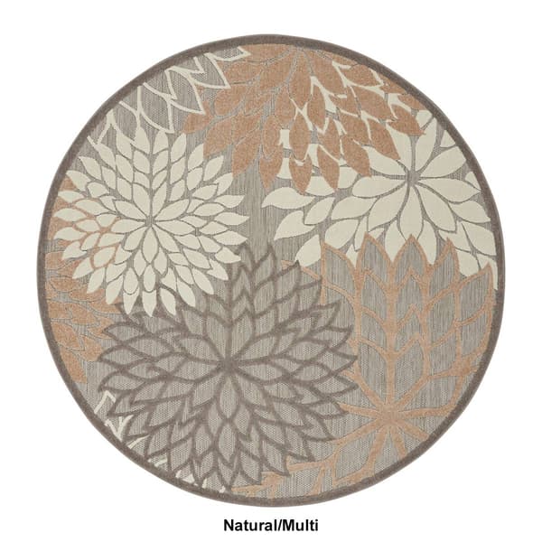 Nourison Aloha Tropical Indoor/Outdoor Round Rug