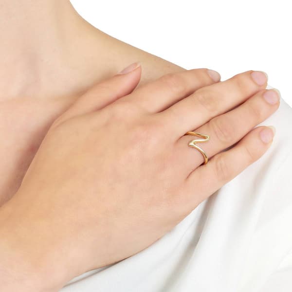 Athra 14kt. Gold Over Silver Abstract Ring