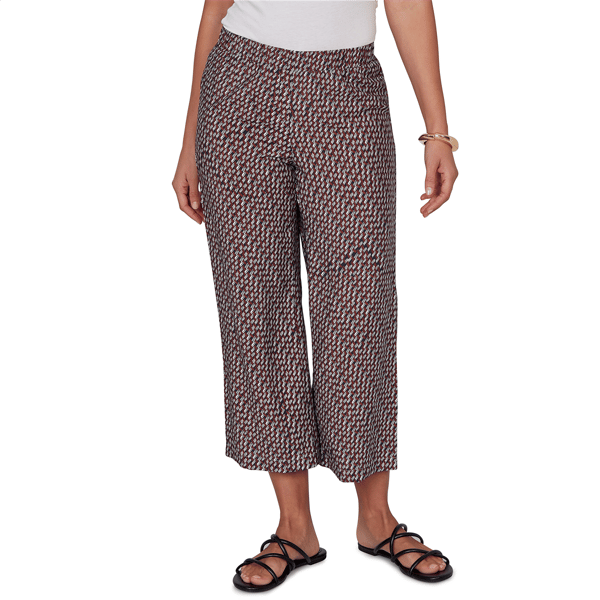 Womens Emaline Summer In The City Pull On Wide Leg Capris - image 