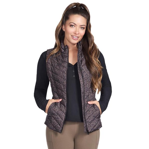 Womens Skechers On the GO Luxe Cheetah Puffer Vest