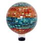 Alpine Orange and Turquoise Striped Mosaic Gazing Globe - image 1