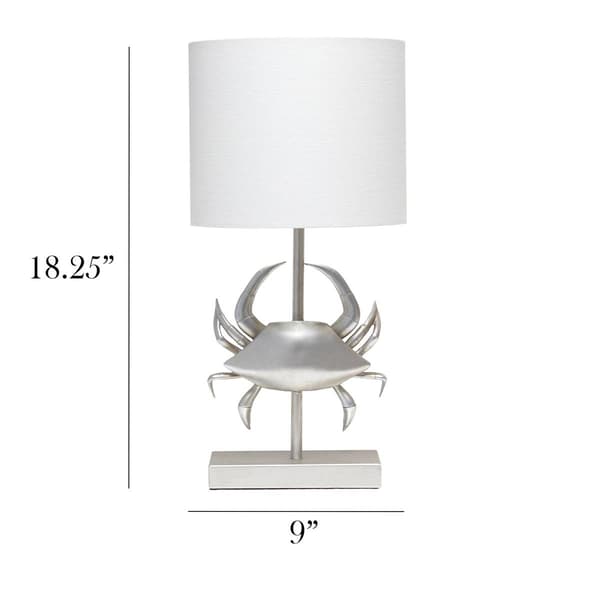 Simple Designs Shoreside Coastal Pinching Crab Table Lamp