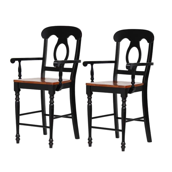 Besthom Black Cherry Bravo Selections Bar Stools - Set of 2