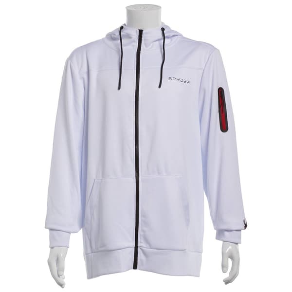 Mens Spyder Solid Full Zip Hooded Sweatshirt