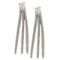 Accents by Gianni Argento Diamond Triple Loop Hoop Earrings - image 1