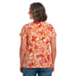Plus Size Emily Daniels Button Shoulder Floral Disco Dot Blouse - image 2