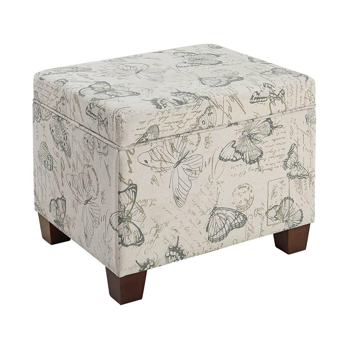 Convenience Concepts Madison Butterfly Storage Ottoman
