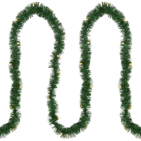 Northlight Seasonal 18ft. Pre-Lit White Lights Christmas Garland