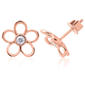 Diamond Classics(tm) Rose Gold 1/5ctw. Diamond Flower Earrings - image 1