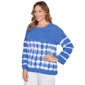 Plus Size Ruby Rd. Set Sail Long Sleeve Tie Dye Raglan Sweater - image 3